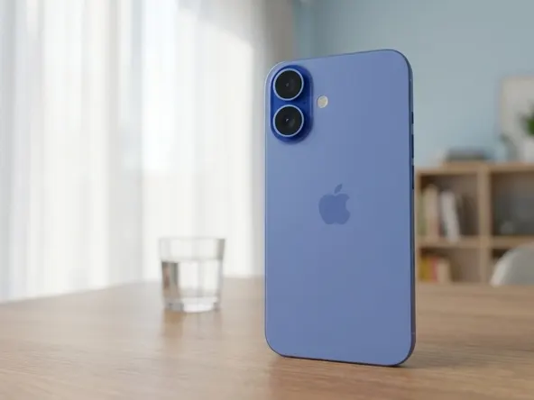 File a Claim in the Apple Intelligence Siri Settlement for iPhone, product displayed on desk in home office