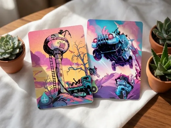 Win a FREE Roxley Radlands Game Night Party Pack as a Host, close-up product on styled wooden surface