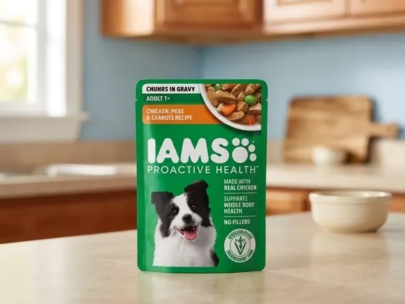 Claim a FREE IAMS Proactive Health Wet Dog Food Sample, product ready to use in home kitchen