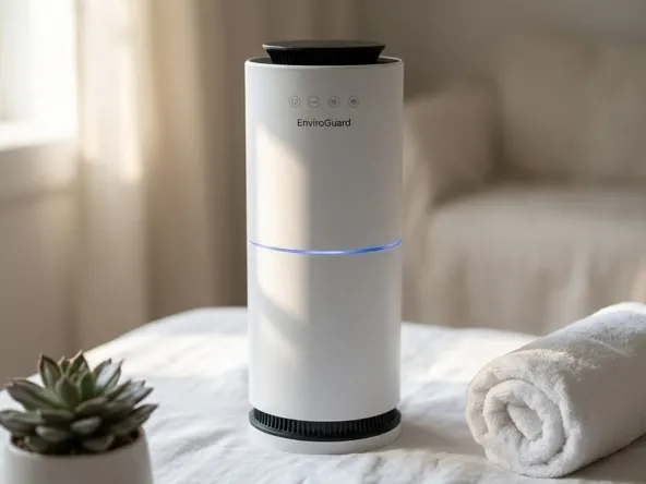 File a Claim in the Levoit Air Purifier Settlement, product angled on styled white surface