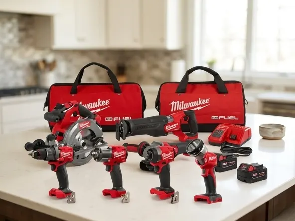 Enter to Win a FREE $10,000 Milwaukee Tool Package, product in kitchen counter setting
