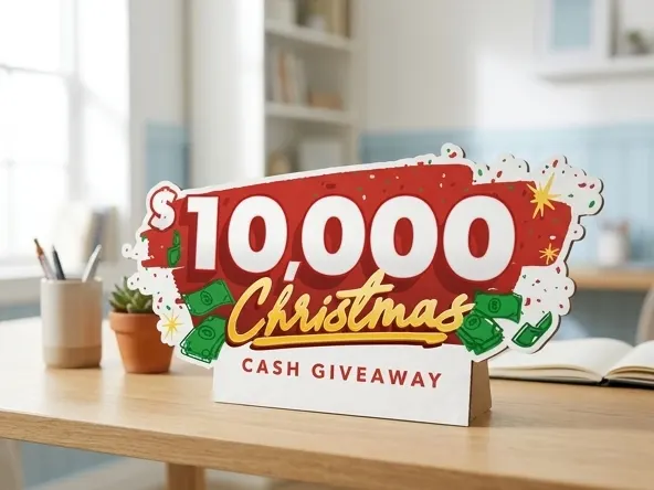Enter Daily to WIN FREE $10,000 Cash from Ramsey Solutions, product on desk in bright home office