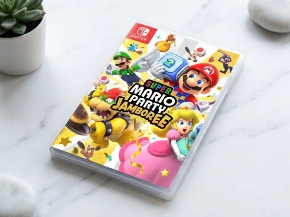 Enter Daily for a Chance to Win a FREE Nintendo Switch 2 Bundle, close up product on marble surface