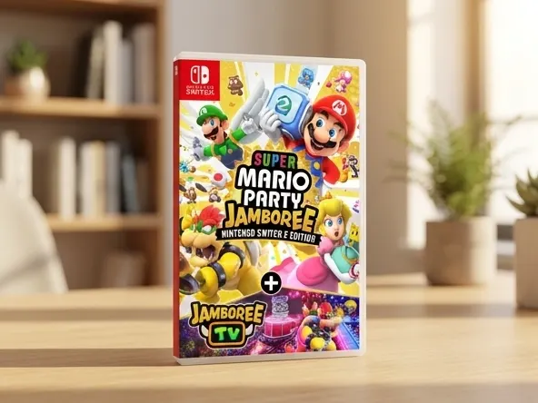 Enter Daily for a Chance to Win a FREE Nintendo Switch 2 Bundle, product displayed on desk workspace