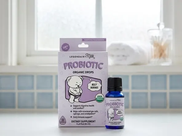 Enter to Win FREE Baby Registry Items Monthly from Legendairy Milk, product displayed on bright bathroom counter