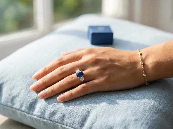 Win a FREE Pompeii3 Classic Capsule Jewelry Collection Worth $4,799, gold diamond bracelet on relaxed wrist