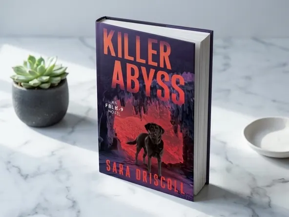 Enter to WIN a FREE Copy of Killer Abyss FBI K-9 Thriller, book displayed on marble surface