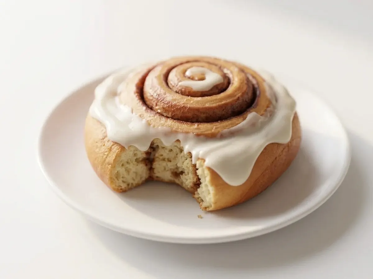 Grab a FREE Private Selection Cinnamon Roll at Kroger, close up packaging details and texture