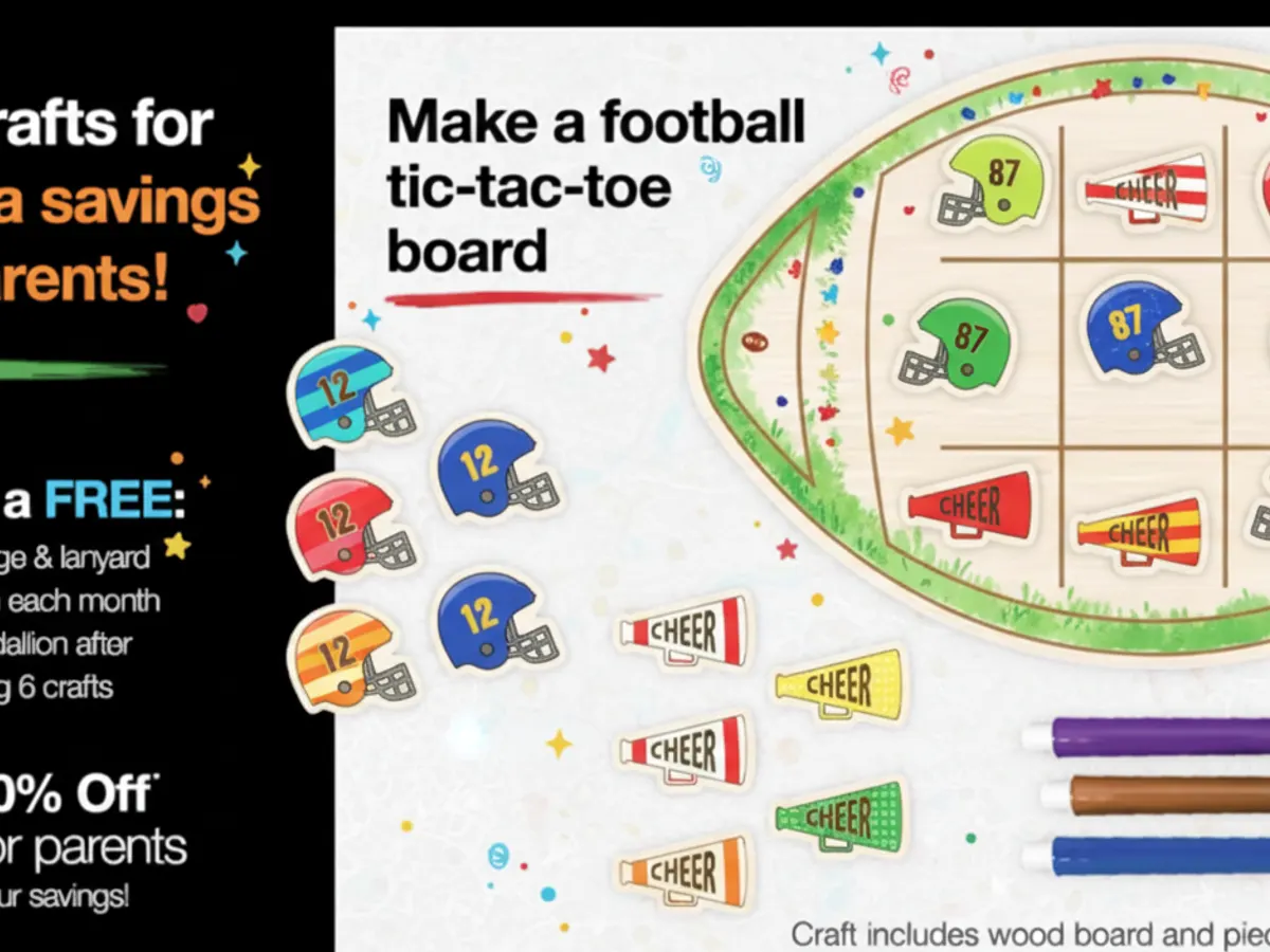 JCPenney’s FREE Football Tic-Tac-Toe Craft Kit – Craft & Play! — free sample: Bring the kids to JCPenney on Sept 13 for a free Football Tic-Tac-Toe Craft Kit! Limited supplies—ar