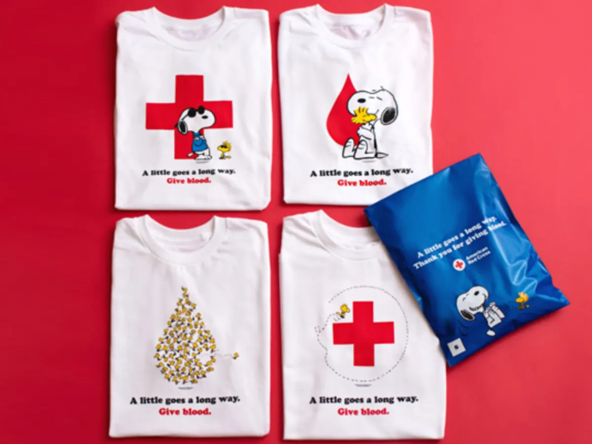 Support the Red Cross & Claim Your FREE Peanuts Tee Today! — free sample: Donate blood, platelets, or plasma by September 21st and get a free Peanuts limited-edition tee—whil