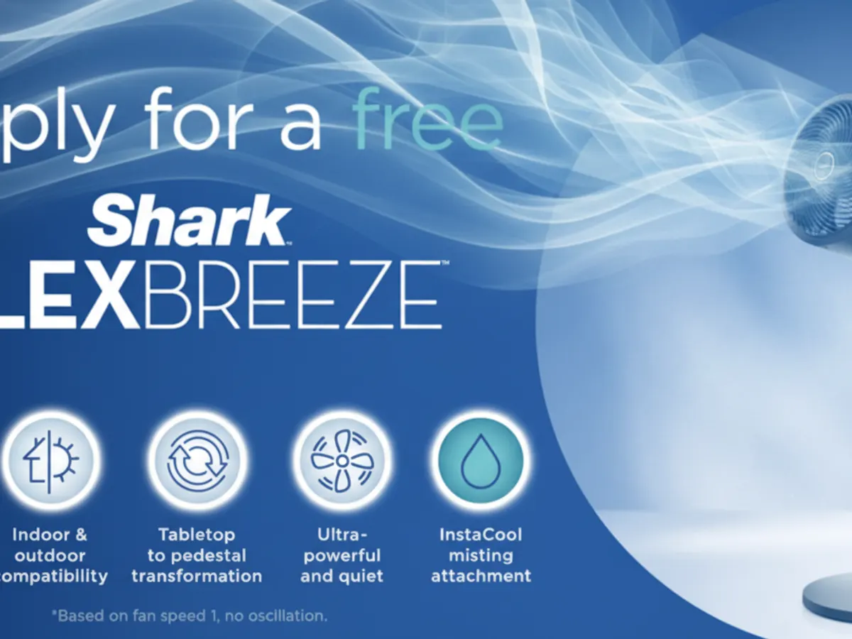Stay Cool — Get a FREE Shark FlexBreeze Fan! — free sample: Sign up for a chance to get a FREE Shark FlexBreeze Fan—no payment or purchase required! If selected