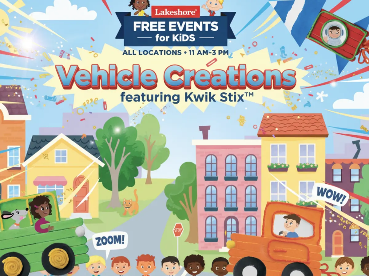 Build & Play: FREE Kids Vehicle Creations at Lakeshore! — free sample: On September 20, 11 AM–3 PM, kids can build and paint vehicles with Kwik Stix at Lakeshore Learning.