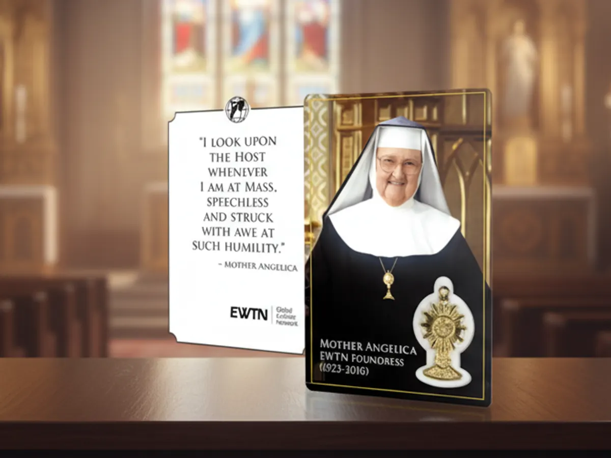 Mother Angelica Prayer Card with Medallion – Free Gift of Faith — free sample: Request your free Mother Angelica Prayer and Medallion Card from EWTN to inspire your faith journey.