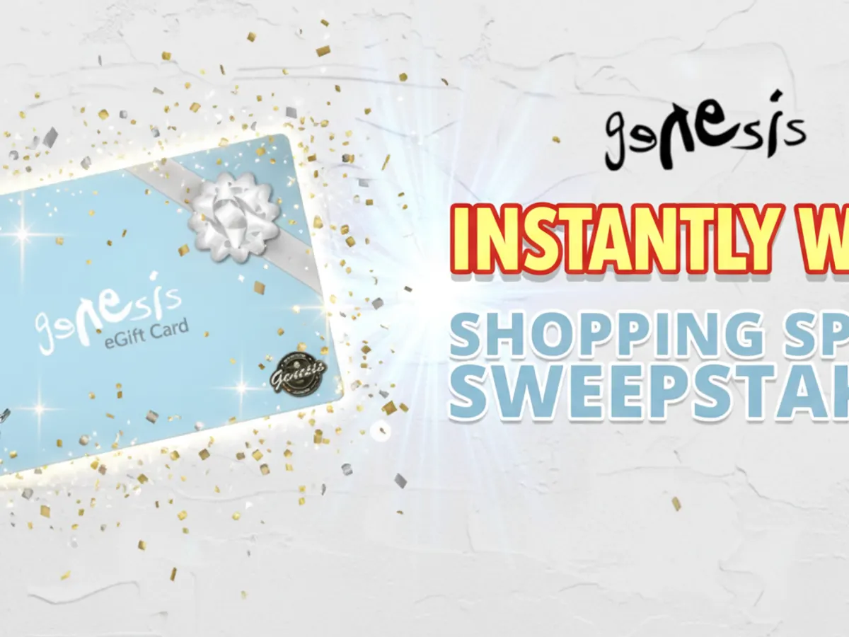 Ready to Shop? Win a Genesis Gift Card! — free sample: Enter the Genesis Shopping Spree Sweepstakes for a chance to win a $100, $50, or $25 gift card! One-