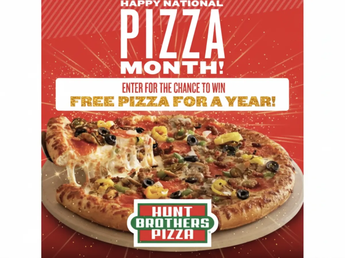 Say Yes to Free Pizza for a Year with Hunt Brothers! — free sample: Enter by October 31, 2025, for a chance to win a $650 Hunt Brothers Pizza gift card and branded merc