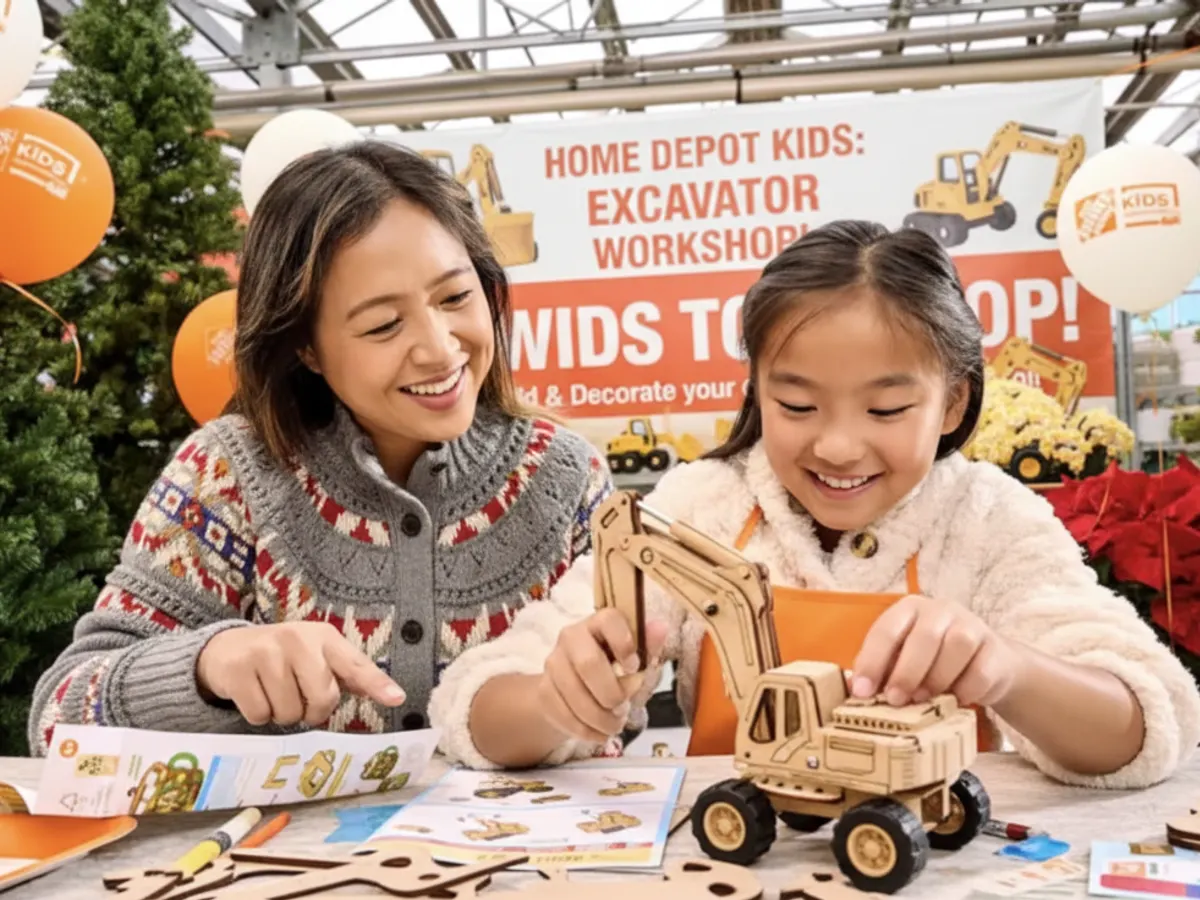 Hands-On Excavator Fun – Free Workshop for Kids — free sample: Bring the kids to a free Home Depot Workshop on November 1st to build a take-home Excavator! Worksho