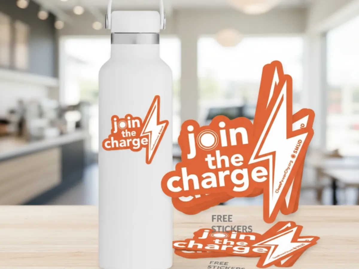Stick Around! Free 'Join the Charge' Stickers Available