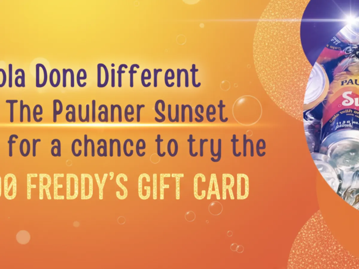 Thirsty? Get a FREE 12-Pack of Paulaner Sunset Orange Cola! — free sample: Apply for a FREE 12-pack of Paulaner Sunset Orange Cola! Just answer a few questions—no payment or o