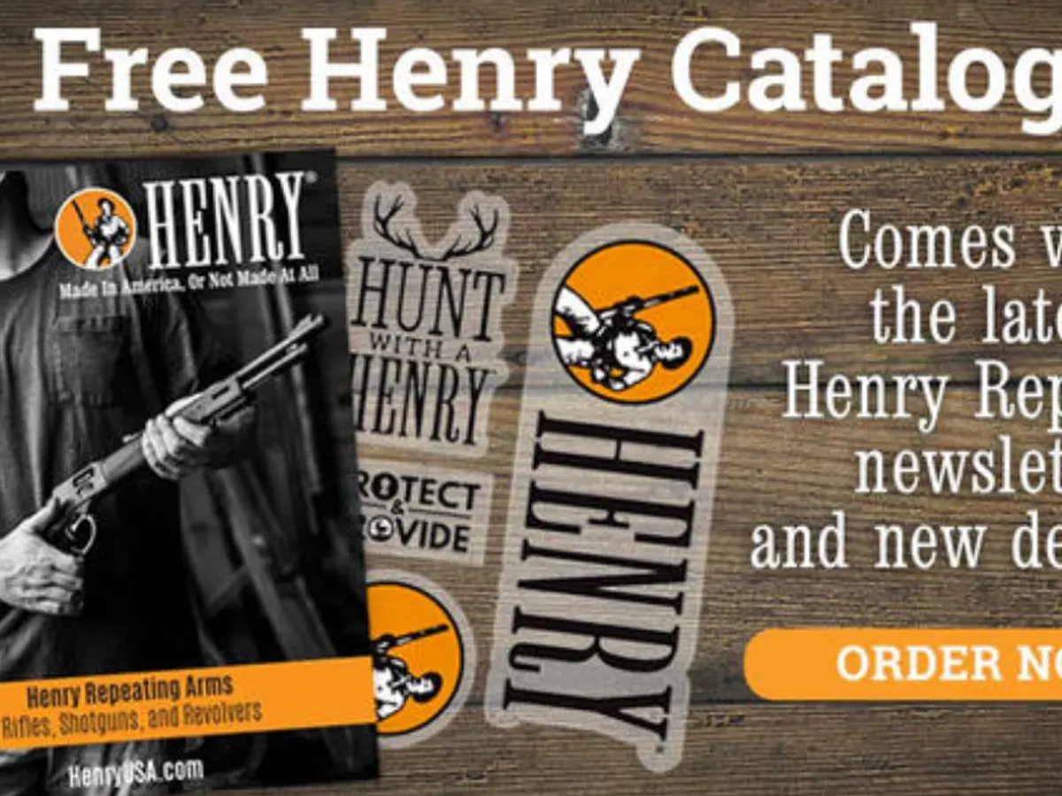 Show Your Pride – Free Henry Repeating Arms Decals & Catalog — free sample: Get a FREE Henry Decal Set, catalog, and newsletter! Just fill out the form to claim yours—no cost a