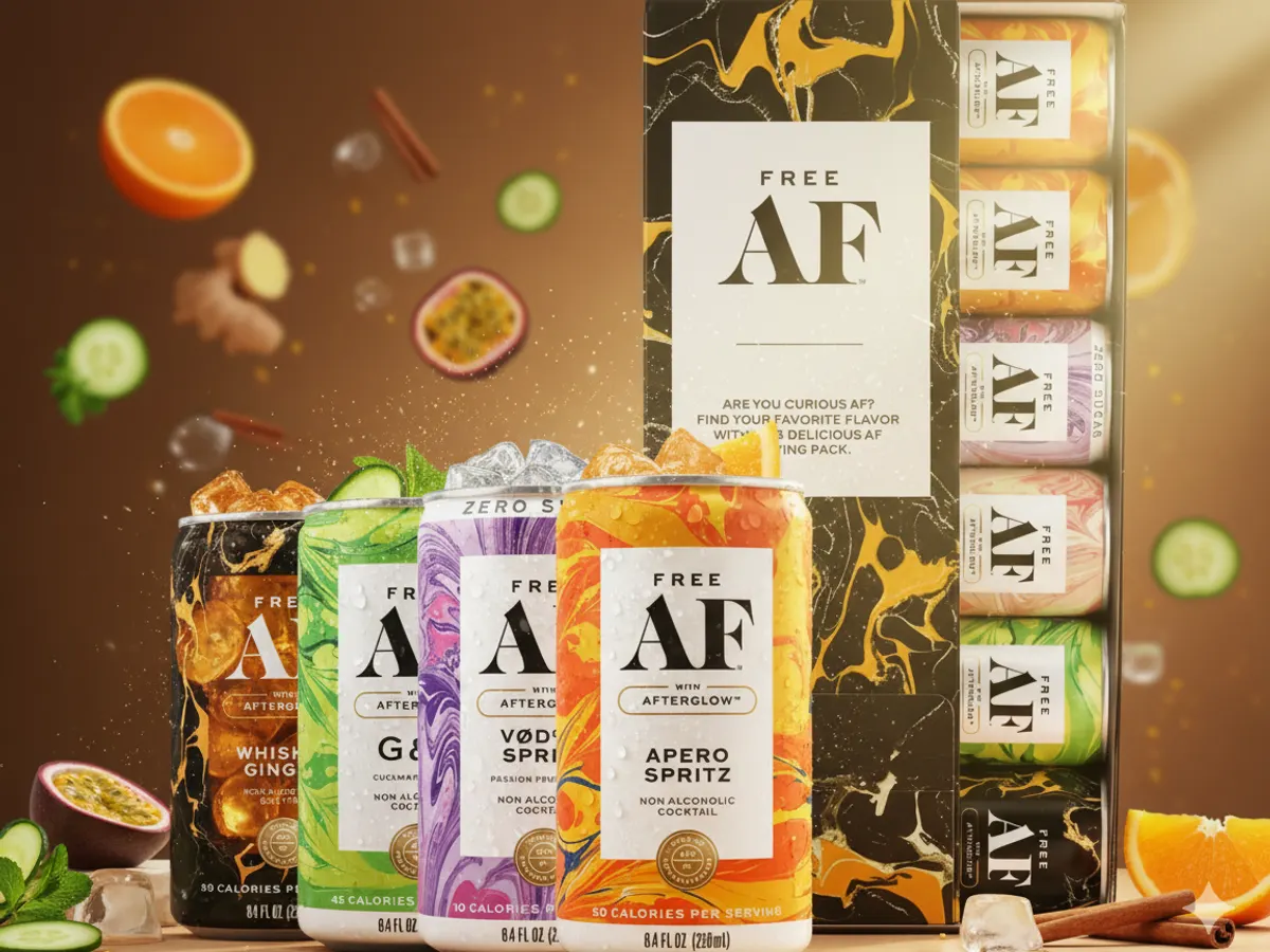 Cheers to $10! FREE AF Tasting Pack with 6 Cans Shipped — free sample: Get a FREE 6-pack AF Tasting Pack! Use code CLAIMMYCANS and pay only $10 shipping. Includes 4+ fan-f