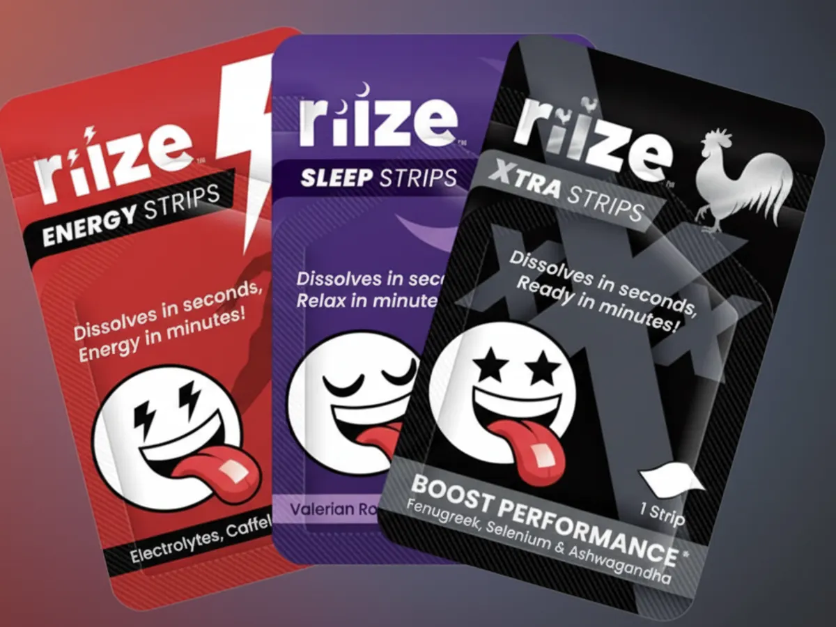 Riize Strips Free Sound Kit | Royalty-Free Samples — free sample: Try all three: Energy, Sleep, and Xtra — fast-acting strips that dissolve under your tongue for real