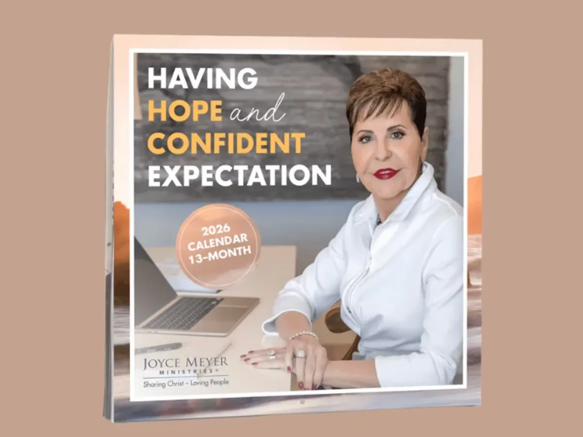 Daily Encouragement Awaits — Free 2026 Joyce Meyer Calendar — free sample: Get a FREE 2026 Joyce Meyer Ministries Calendar! Click the calendar image to order—no payment needed