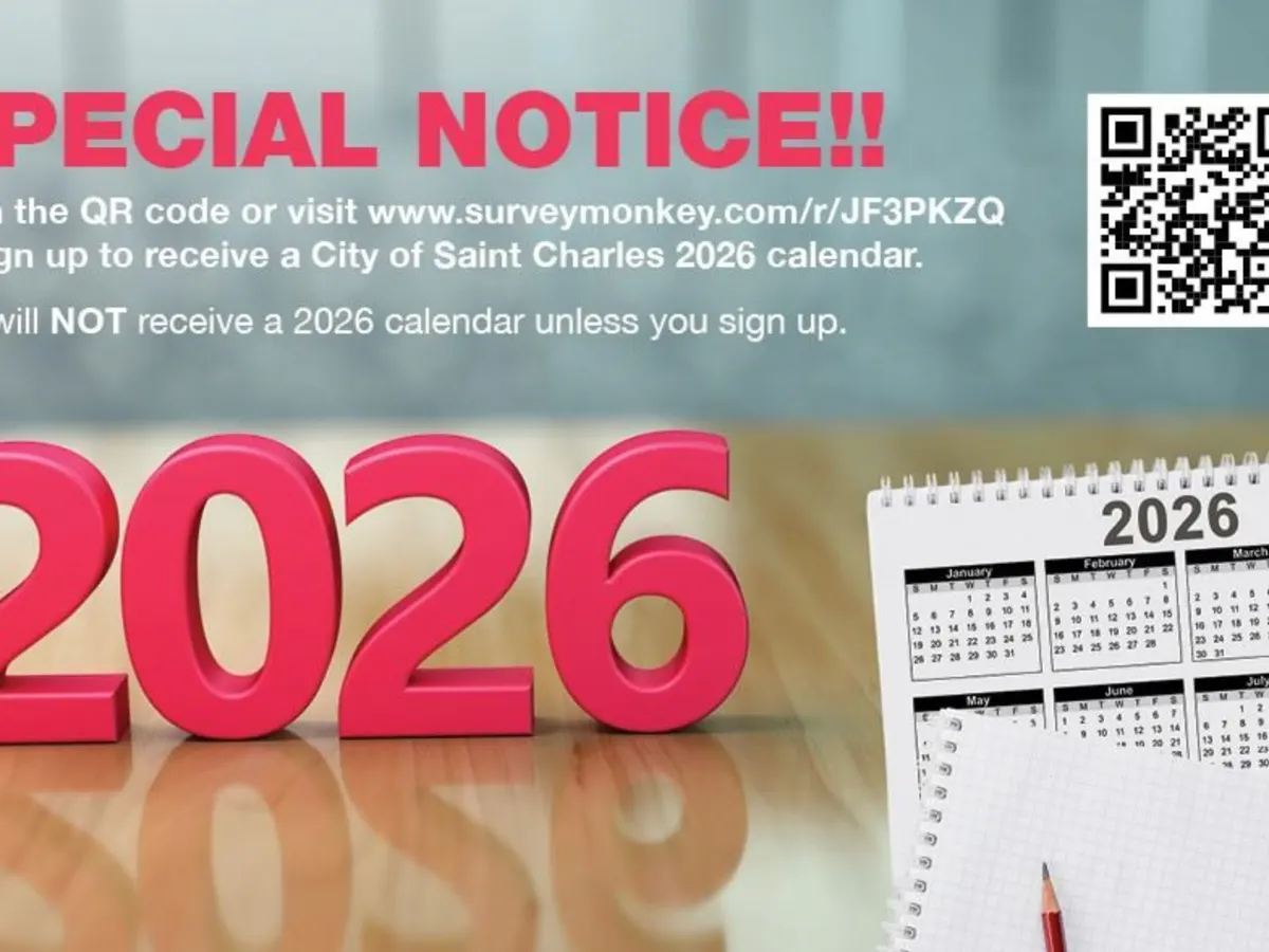 Free 2026 Saint Charles, Missouri Calendar — Limited Time! — free sample: Get a FREE 2026 City of Saint Charles Calendar with free shipping! Request yours today.