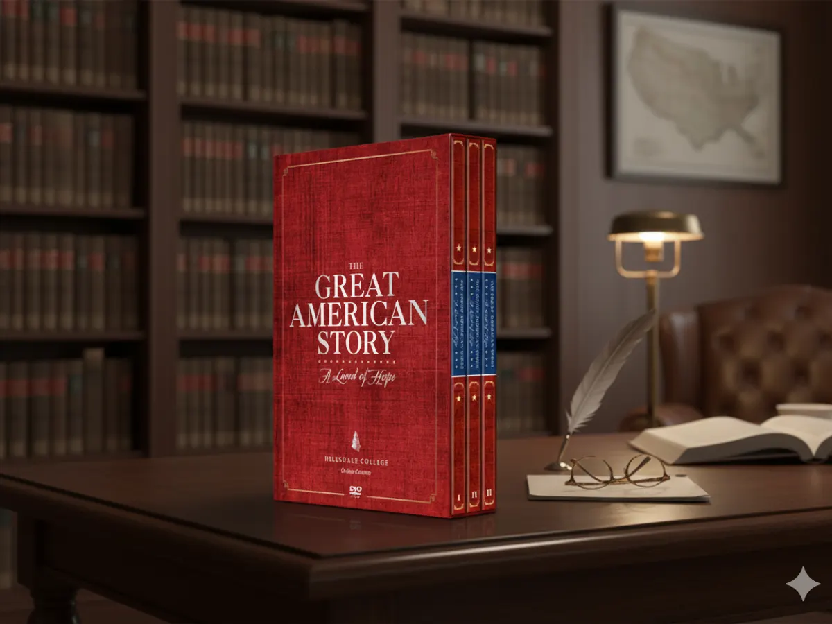 FREE Educational DVD Box Set: The Great American Story — free sample: Claim The Great American Story: A Land of Hope from Hillsdale College—free shipping, $100 value, whi