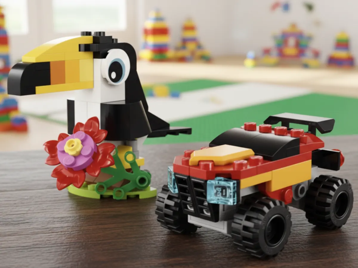 LEGO Fun Awaits – Free Toucan or Monster Truck at JCPenney! — free sample: Kids create LEGO 3-in-1 sets for free at JCPenney on Dec 13, 11–Noon. Parents get an extra 10% off!