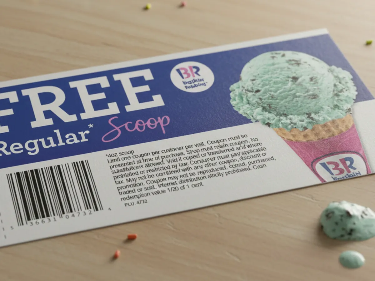 Baskin-Robbins Ice Cream — free sample: Get free scoops at Baskin-Robbins! Order a 4oz cone and scan your FREE Ice Cream Coupon. No expirati