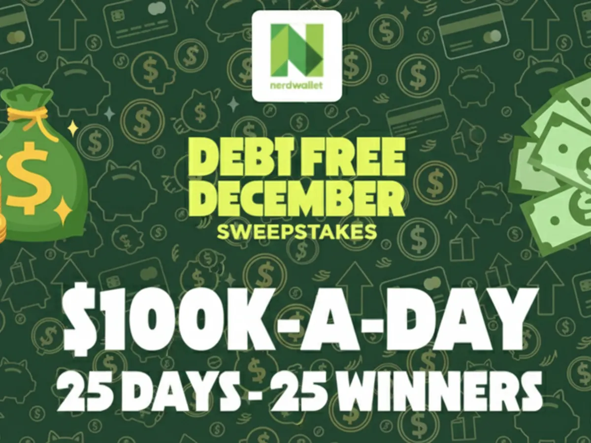 NerdWallet Giveaway — free sample: Enter the NerdWallet Debt Free December Sweepstakes for a chance to win $100,000. Submit your detail