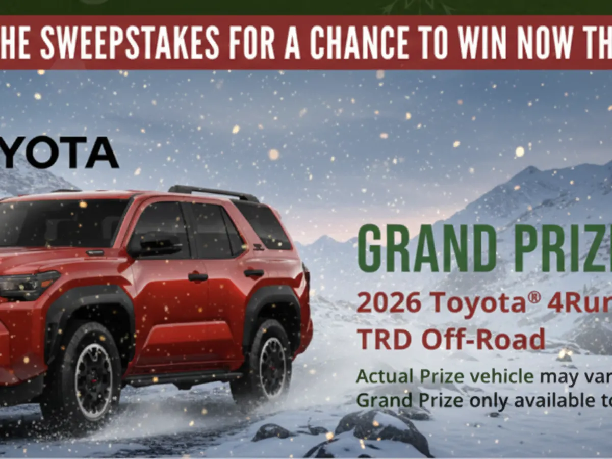 Toyota TRACKER Outdoor Vehicles — free sample: Enter the Bass Pro Shop Great Outdoors Giveaway for a chance to win a Toyota 4Runner, a TRACKER boat