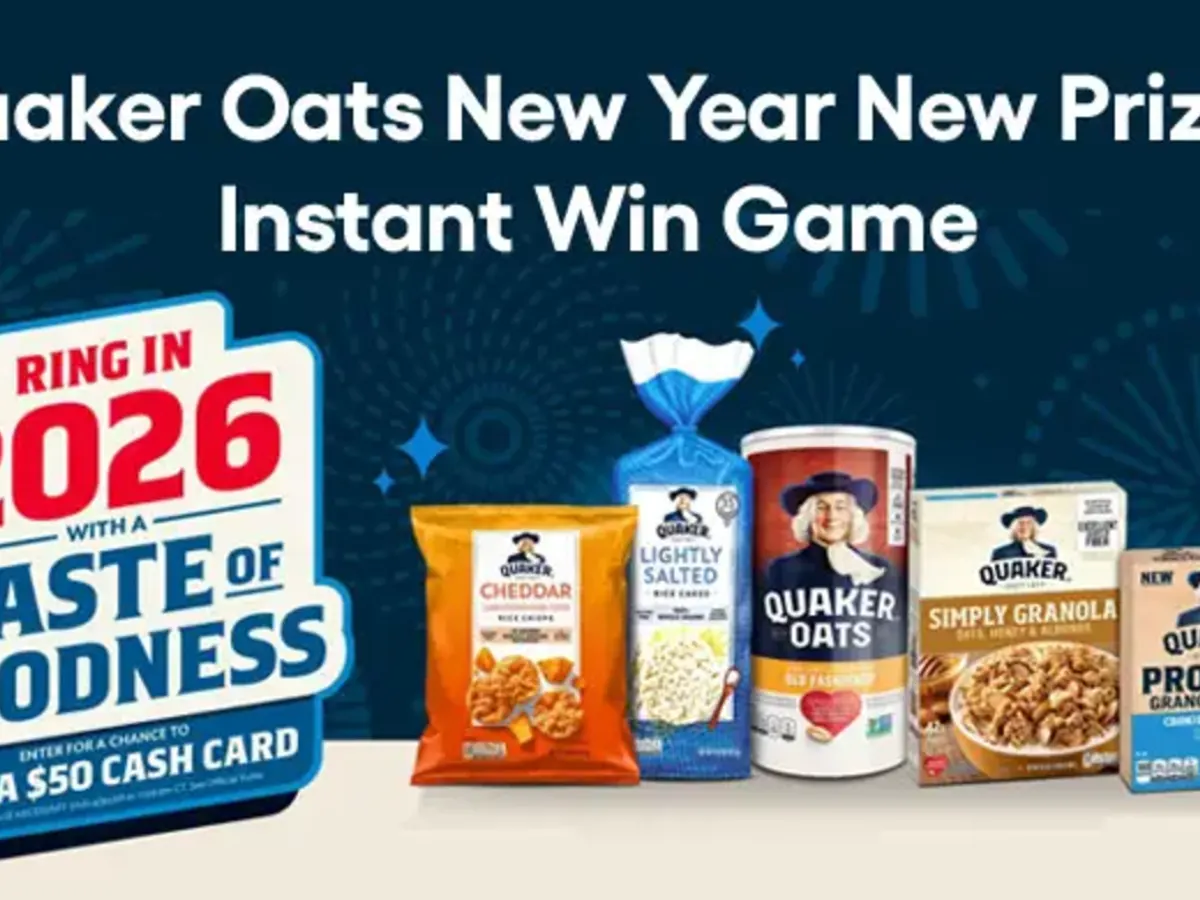 Quaker Oats Game — free sample: 455 winners will each get a $50 cash card. Enter daily through 3/30!