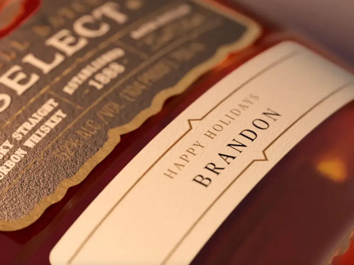 Four Roses Bottle Label — free sample: Get a FREE personalized Four Roses bottle label for Small Batch or Small Batch Select bottles. Ships