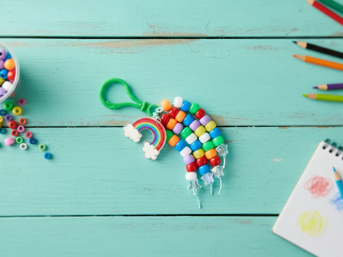 Michaels Beaded Rainbow Keychain — free sample: Free Craft Fun at Michaels! 🎨 Today, Jan 11, kids can make a Beaded Rainbow Keychain. Join in-store
