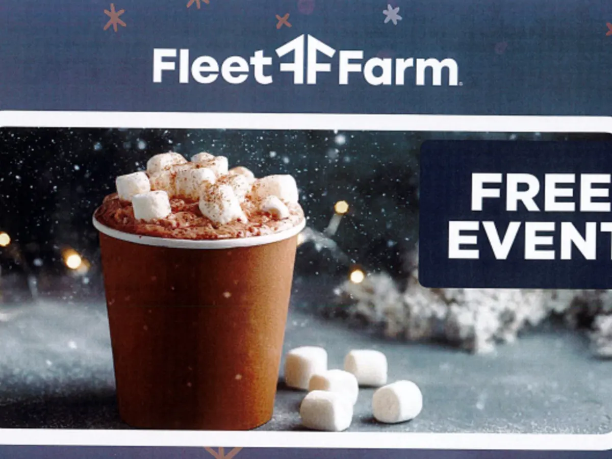 Fleet Farm Hot Cocoa Bar — free sample: Enjoy a Free Hot Cocoa Bar at Fleet Farm on Jan 24, 9 AM–12 PM! No purchase needed, while supplies l