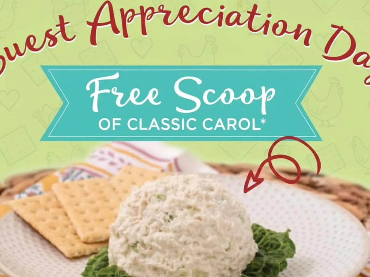 Chicken Salad Chick Classic Carol — free sample: January 22 is Guest Appreciation Day at Chicken Salad Chick! On that day, every guest gets a FREE sc
