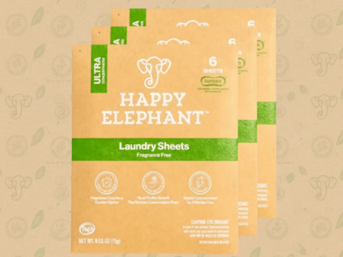 Happy Elephant Laundry Sheets