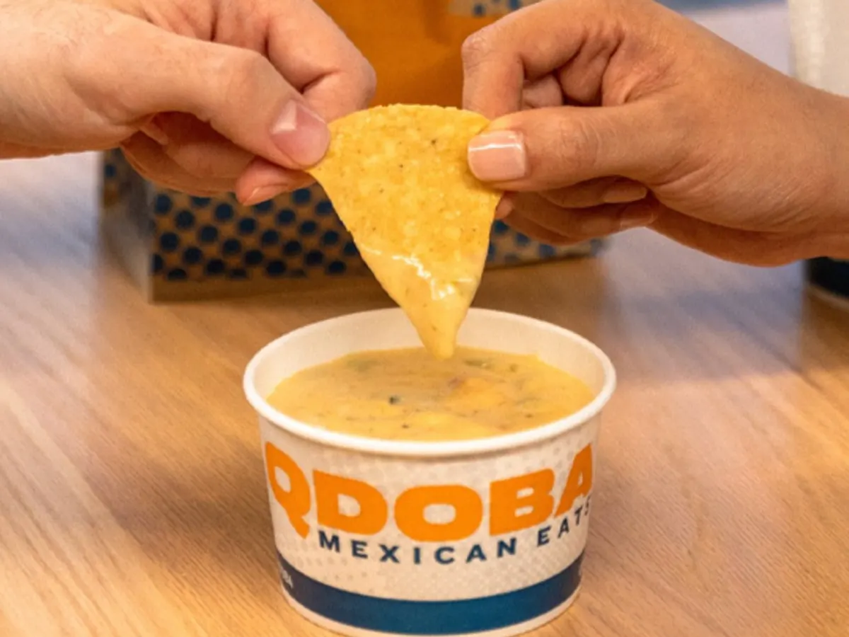 Qdoba Chips & Queso — free sample: Starting Feb. 1 and every Full Moon, Qdoba Rewards Members get FREE Medium Queso & Chips with an ent