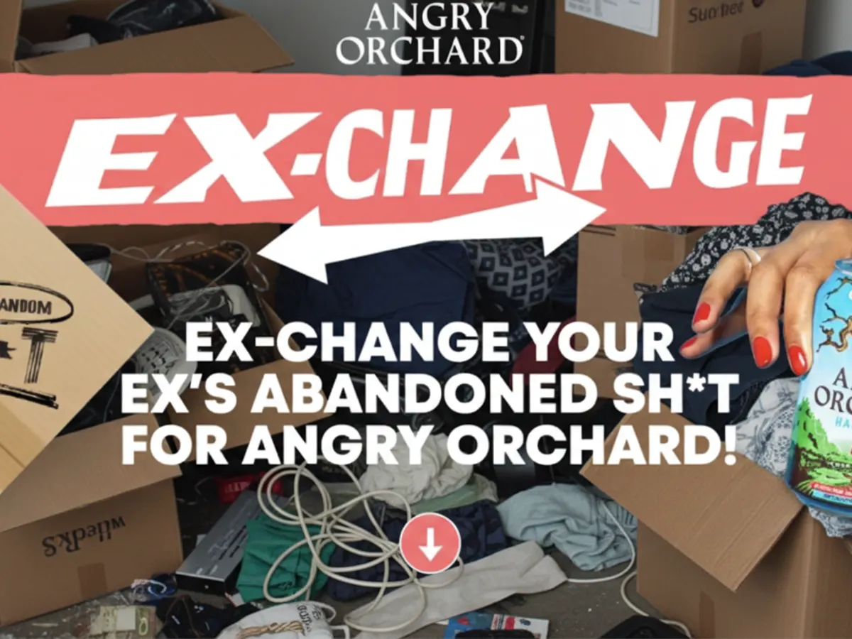 Angry Orchard Ex-Change Kit — free sample: Get a FREE Angry Orchard Ex-Change Kit! Send in your ex’s stuff and get $25 Venmo. Items are sorted