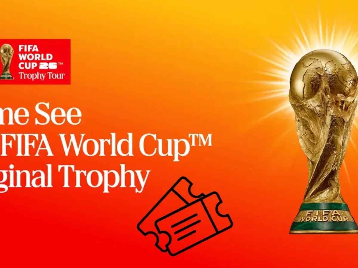 FIFA World Cup Trophy Viewing — free sample: Register or log in, claim up to 4 tickets, pick your city and time, then save or print your tickets.