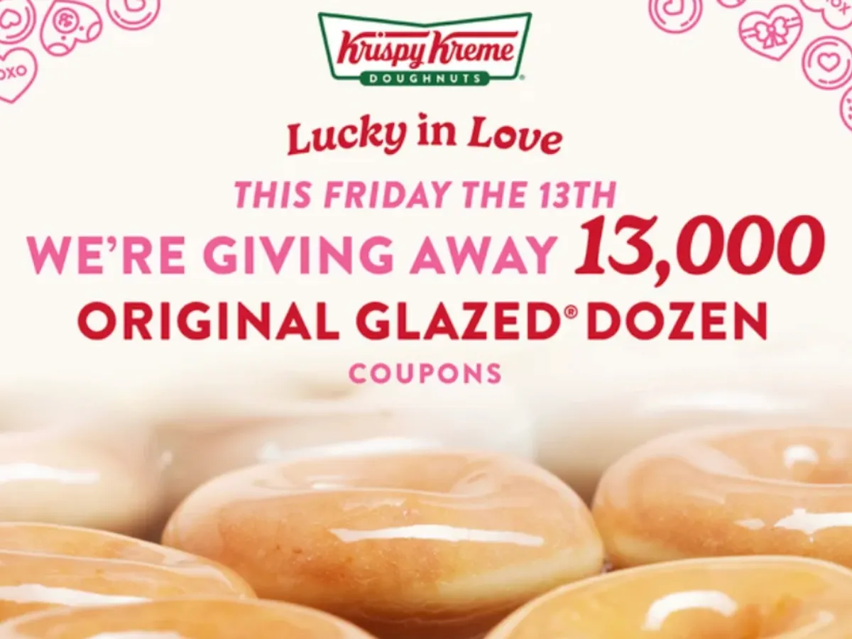 Krispy Kreme Original Glazed Donuts — free sample: Free Dozen Original Glazed Donuts! Krispy Kreme gives away 13,000 dozens Feb 13—coupons redeemable o