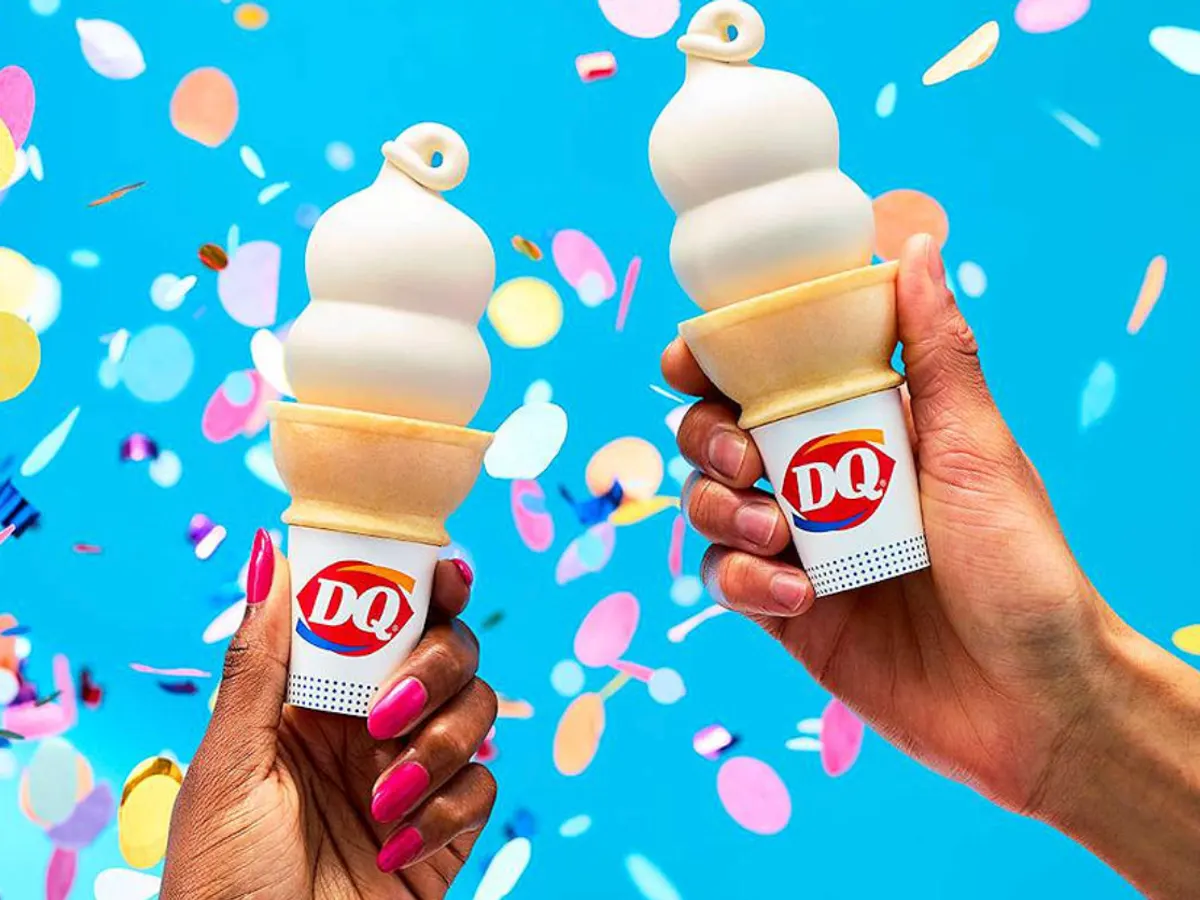 DQ Cone — free sample: DQ Rewards members also earn double points on food purchases. Participating U.S. non-mall locations.