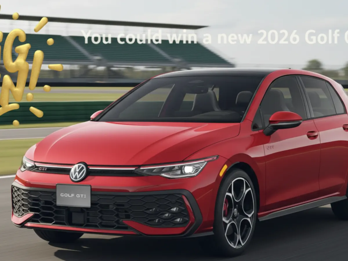 Volkswagen Golf GTI Autobahn — free sample: Enter the Volkswagen Easter Egg Sweepstakes for a chance to win a 2026 Volkswagen Golf GTI Autobahn,