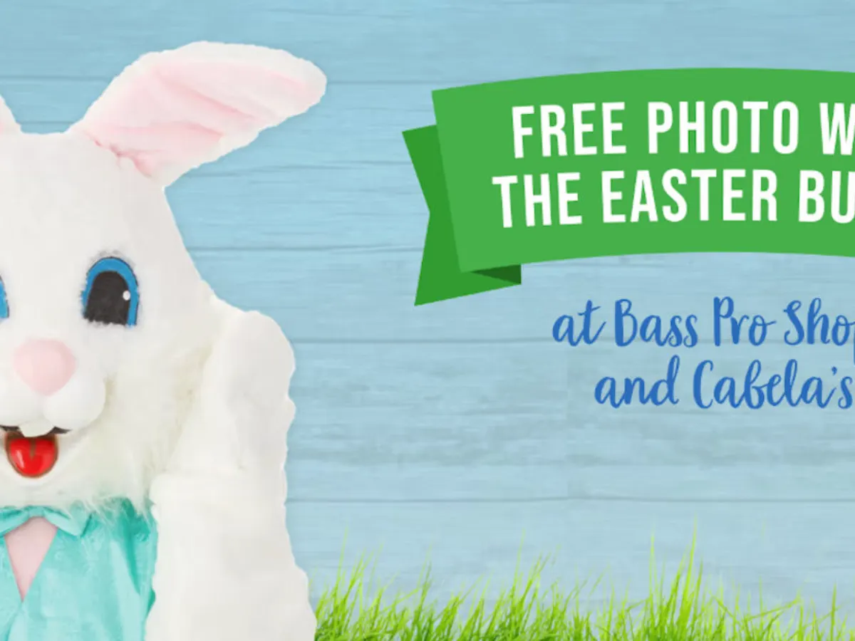 Bass Pro Easter Bunny Photos — free sample: Get a FREE 4x6 Easter Bunny photo at Bass Pro Shops & Cabela's, plus a free Bass Easter Egg (while s