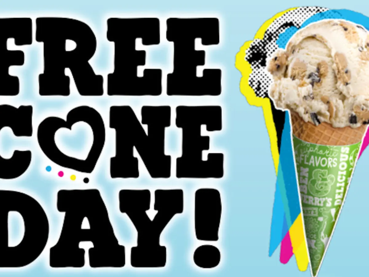 Ben & Jerry's Ice Cream Cone — free sample: Get a FREE ice cream cone during Ben & Jerry’s Free Cone Day 2026 on April 14, from 12–8 PM at parti
