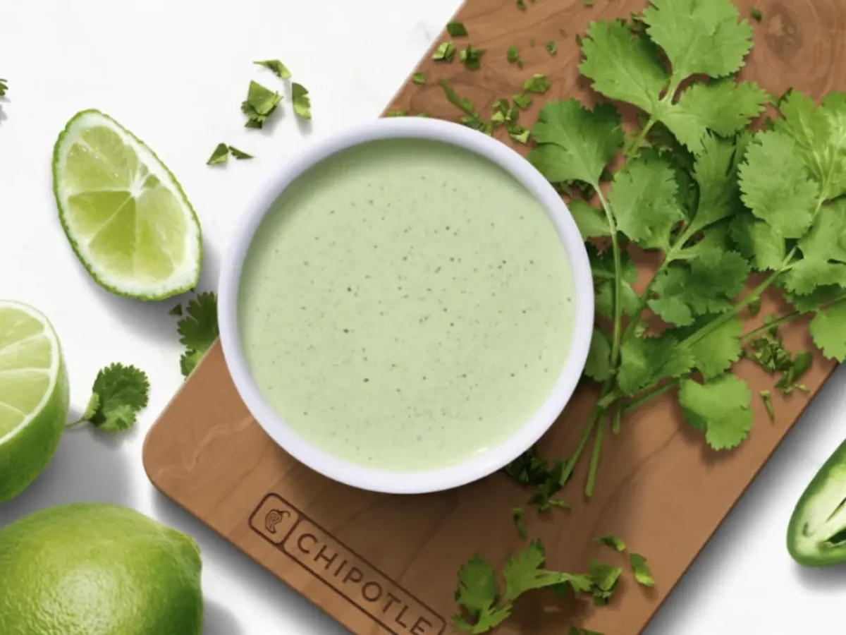 Chipotle Cilantro Lime Sauce — free sample: Chipotle Rewards members get a FREE Cilantro Lime Sauce with any entrée on March 19—use code SOFRESH