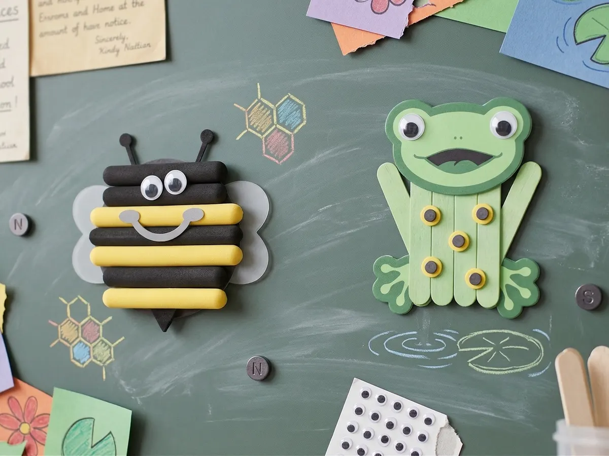 JCPenney Bee Frog Magnet — free sample: Join JCPenney’s Kids’ Zone Craft Event on April 11—make a Bee or Frog Magnet and take home free good