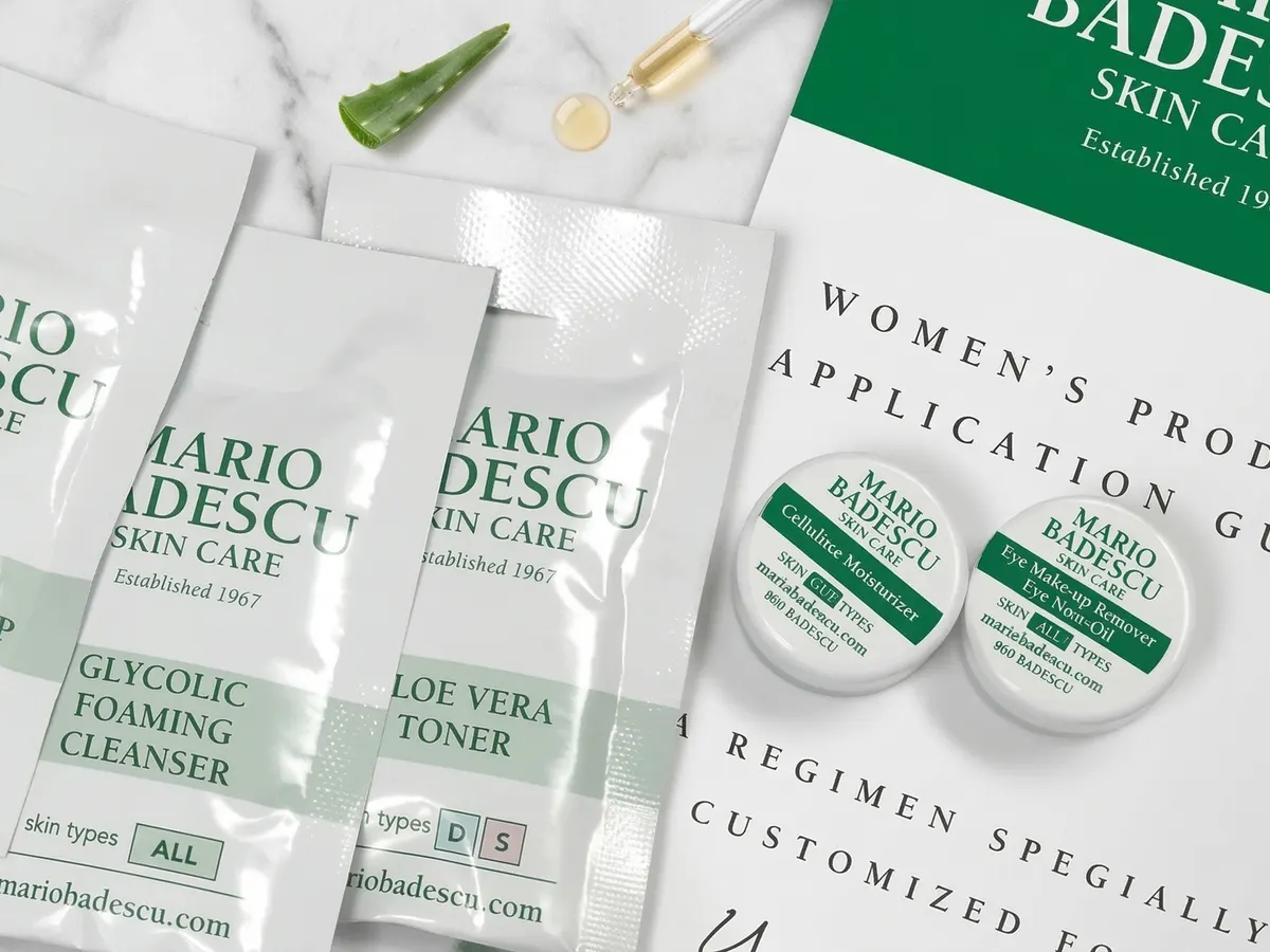 Mario Badescu Sample Pack — free sample: Get a personalized Mario Badescu sample pack for $2.95 shipping, tailored to your skin type. One per