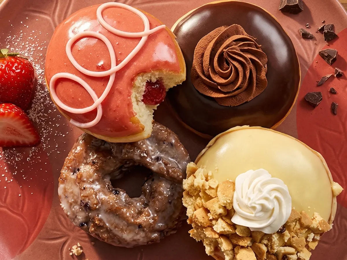 Brighten Your Day – Free Krispy Kreme Spring Donut — free sample: Through April 15, get a free seasonal donut at Krispy Kreme with any purchase—find it in Rewards!